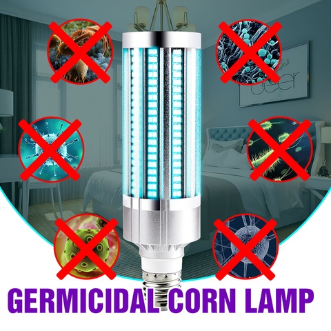 60W Lumière Germicide UV Led L'ozone Ampoule E27 Désinfecter Bactérienne Lampe LED 100-277V Télécommande Smart Timing Antibactérien Lampes ► Photo 1/6