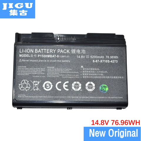 JIGU P150HMBAT-8 6-87-X710S-4J71 D'origine Batterie D'ordinateur Portable Pour Clevo P150EM P150HM P150SM P151HM1 P151EM1 P170HM P170SM-A P151SM ► Photo 1/5