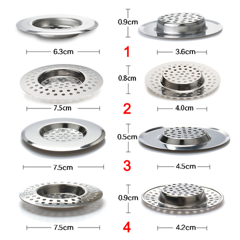 Filtre pour évier de cuisine, piège à vidange en acier inoxydable, Protection longue durée contre le colmatage, accessoires d'évier de salle de bains ► Photo 1/6