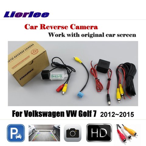 Caméra de recul pour voiture, pour VW Golf 7 Golf7 2012 ~ 2015, écran d'origine/HD CCD, sauvegarde et stationnement ► Photo 1/1