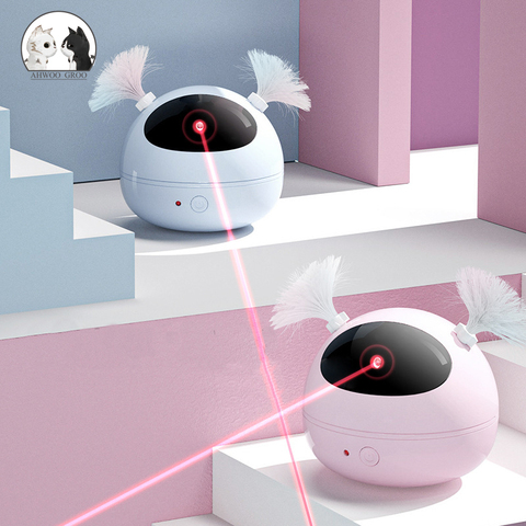 Chat interactif jouet électrique Laser chat jouet roly-poly Robot taquin chat plume jouet Intelligent automatique jouets fournitures pour chat ► Photo 1/6