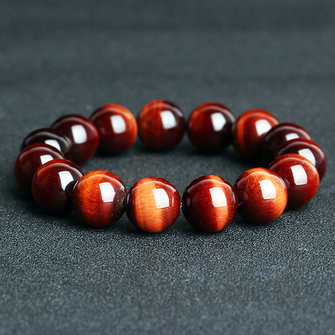 Bracelet de prière en pierre naturelle, minimaliste, perles d'oeil de tigre 5A +, Bracelet en pierre naturelle rouge marron de haute qualité, bijoux de Yoga pour hommes ► Photo 1/6