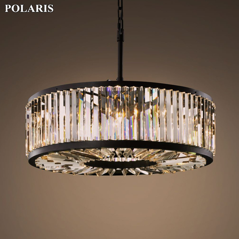 Lustre suspendu en cristal au style Vintage au design moderne, luminaire décoratif de plafond, montage en surface, luminaire décoratif de plafond, idéal pour une maison, un hôtel ou une Villa ► Photo 1/1