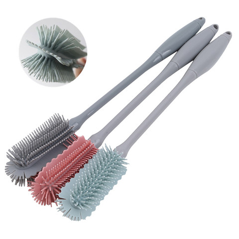 Brosse pour animaux domestiques, Non-silicone souple, gobelet en caoutchouc souple, multifonction, bouteille de cuisine, Thermos, pour le nettoyage du tapis, de la baignoire ► Photo 1/6