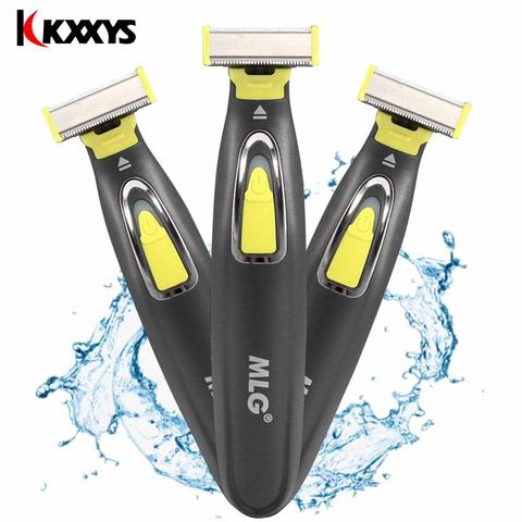 MLG lavable Rechargeable électrique rasoir barbe rasoir corps tondeuse hommes rasage Machine cheveux soins du visage nettoyage ► Photo 1/6