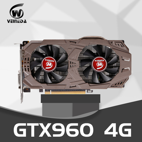 VEINEDA PC carte vidéo originale GTX 960 4GB 128Bit GDDR5 cartes graphiques pour nVIDIA VGA cartes Geforce GTX960 4gb Dvi jeu ► Photo 1/6