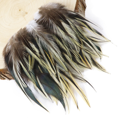 Plumes de faisan naturelles, 50 pièces, 4-6 pouces, bijoux à bricoler soi-même, accessoires de vêtements, plumes de poulet pour l'artisanat ► Photo 1/6