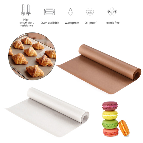 Tapis de cuisson réutilisable pour pâtisserie, papier antiadhésif, résistant à la chaleur, facile à nettoyer, plaque de cuisson pour barbecue, Macarons ► Photo 1/6