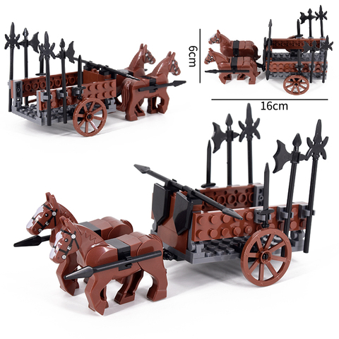 Qin – cheval de guerre de la dynastie Rome, commandant spartiate, groupe de chevaliers médiévaux, château, figurines, blocs de construction, briques, jouets, cadeau pour enfants ► Photo 1/2