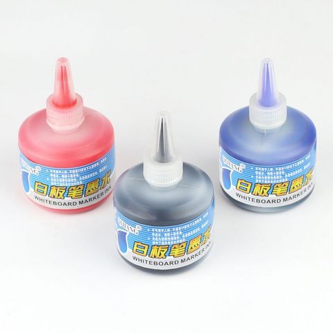 1 bouteille 50ml recharge d'encre pour remplissage encres tableau blanc marqueur stylo noir rouge bleu 3 couleurs fournitures de bureau scolaire X6HB ► Photo 1/5