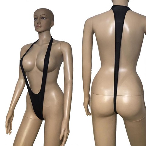 Sous-vêtements string pour femmes, Lingerie Sexy, Micro Bikini, string une pièce, arrière, Teddy, Monokini, maillot de bain Monokini ► Photo 1/5