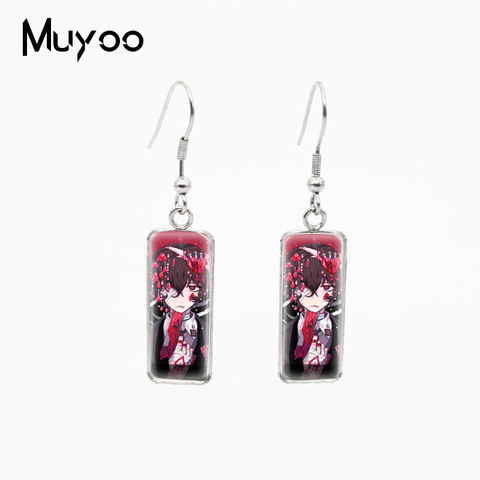 Bungo-boucles d'oreilles chiens Anime Akutagawa Dazai Osamu Nakahara Chuya Ryunosuke, Style Cosplay, rectangulaires, nouvelle collection 2022 ► Photo 1/6