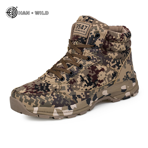 Hiver tactique hommes bottes de neige Camouflage chaud coton armée chaussures formateur chaussures hommes militaire bottine ► Photo 1/6