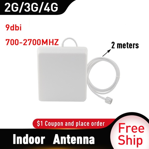 Antenne de panneau de 2G 3G 4G 700-2700MHz CDMA GSM DCS LTE antenne d'intérieur gsm répéteur de Signal de téléphone portable 4g antenne de propulseur mobile ► Photo 1/5