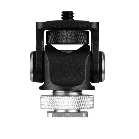 Support réglable de support de Microphone d'adaptateur de Flash de moniteur de bâti de chaussure chaude pour la photographie d'appareil-photo vidéo pour Canon Nikon Sony ► Photo 1/6