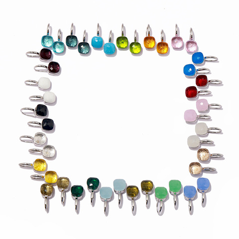 Boucles d'oreilles pendantes en cristal pour femmes, bijoux de haute qualité, Style bonbon, 23 couleurs, DE003 ► Photo 1/6