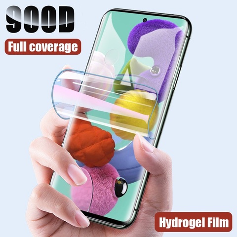 Film protecteur d'écran en Hydrogel 100D, pas du verre, pour Samsung Galaxy M21 A21s A51 A71 A31 M30S ► Photo 1/6