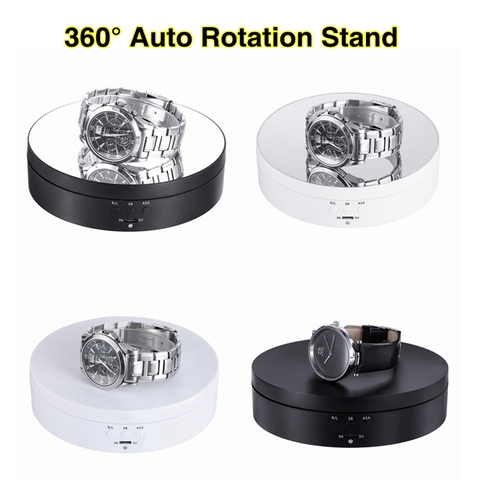 Photographie 360 Degrés Round Auto Rotating Remote Automatiquement Turntable Jewelry Display Stand Base for Photo Studio Shooting photography props for photo studio Box Jewelry Display Base High Power Accessories ► Photo 1/6
