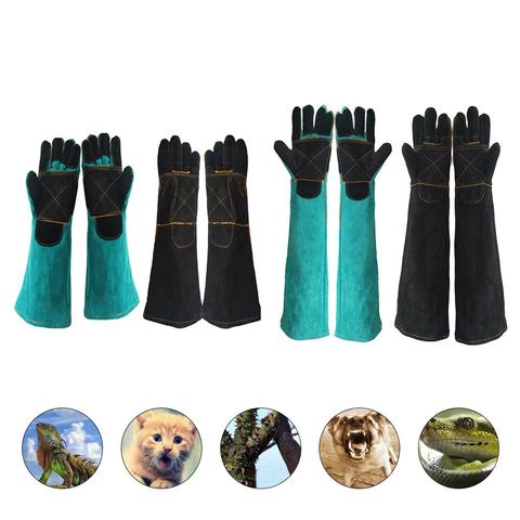 Gants pour animaux de compagnie gants résistants aux morsures coussin de soutien en cuir à deux couches chien chat résistant à la coupe Anti-épine gants pour animaux de compagnie gants de manutention pour animaux de compagnie ► Photo 1/6