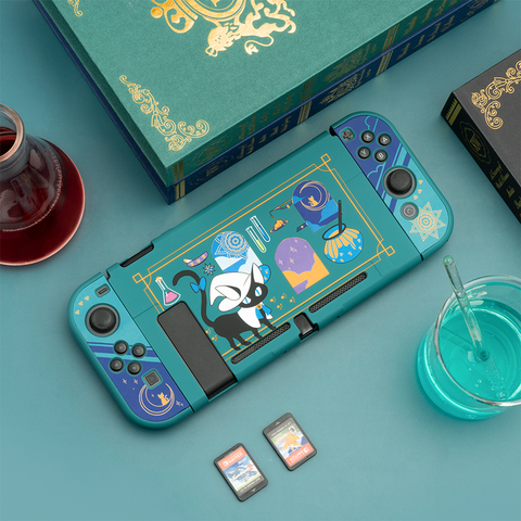 Geekshare Nintend Switch coque alchimie chat magique Potion dessin animé fée ligue couverture rigide arrière Girp coque pour Nintendo Switch ► Photo 1/5