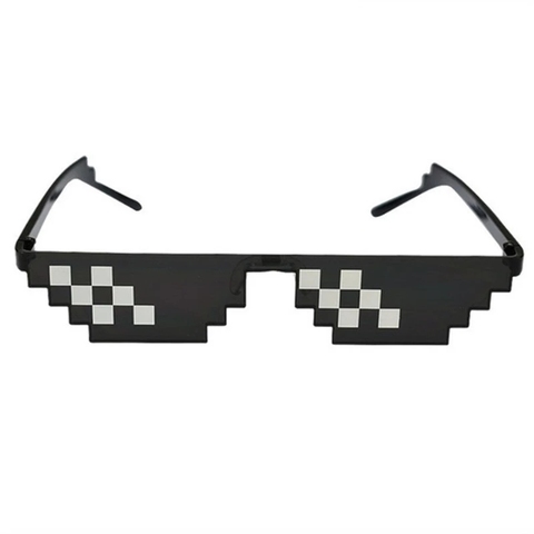 8 Bit Thug vie lunettes de soleil Pixelated hommes femmes marque fête lunettes mosaïque UV400 Vintage lunettes unisexe cadeau jouet lunettes ► Photo 1/6