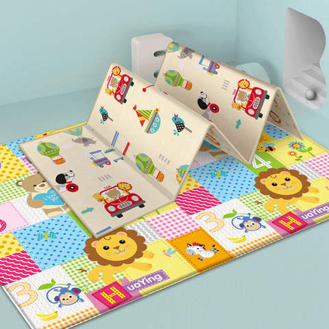 Tapis pliable pour enfants, jouets de dessin animé, tapis de jeu Double face pour bébé, tapis d'escalade pour enfants, tapis de jeux imperméable pour bébé 180*100*1CM ► Photo 1/6