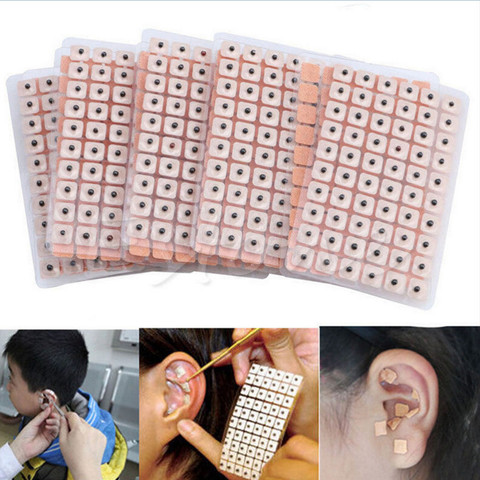 600 pièces/lot oreille Acupuncture Massage thérapie aiguille Patch graines autocollant auriculaire aurademlothérapie Vaccaria oreille soins ► Photo 1/6