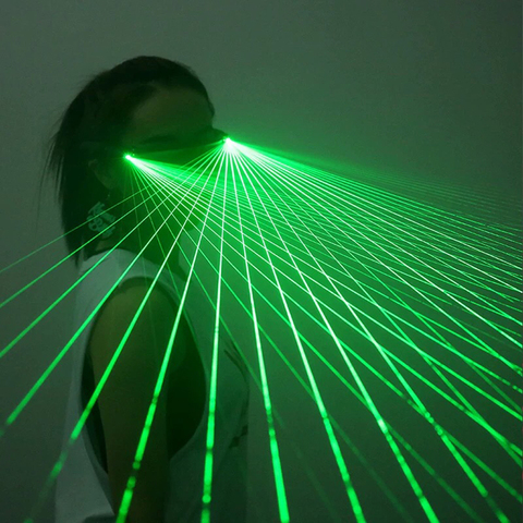 Multi-ligne rouge vert violet Laser lunettes à LED faisceau Visible lunettes de noël fête scène DJ danseur Costumes lumineux spectacle ► Photo 1/6