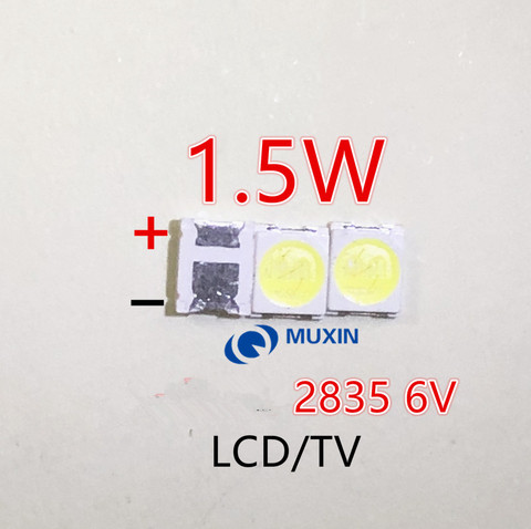 Rétroéclairage LED haute puissance 1.5W 6V 1210 3528 2835 131LM, 50 pièces, blanc froid, LCD, pour Application TV ► Photo 1/1