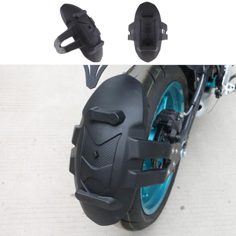 Couvercle de garde-boue universel pour roue arrière de moto, protection contre les éclaboussures, Extension arrière noire ► Photo 1/6