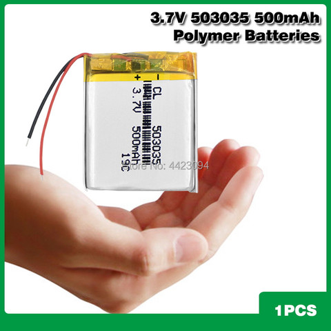 3.7V 500mAh 503035 Rechargeable Lithium Li-ion li-po polymère batterie pour PSP PDA MP3 MP4 GPS Bluetooth casque haut-parleur ► Photo 1/6