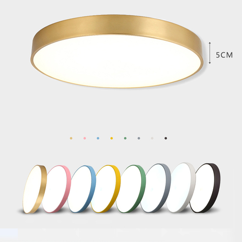 LED alliage acrylique moderne rond 5cm Super mince lampe à LED. Lumière LED. Plafonniers. LED plafonnier. Plafonnier pour chambre de Foyer ► Photo 1/6