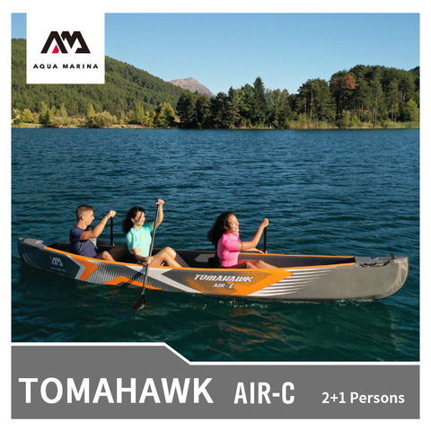 AQUA MARINA – Kayak de sport gonflable tomahawk-air-C, pour 2 + 1 personnes, 2022x88cm, nouveauté 478 ► Photo 1/5