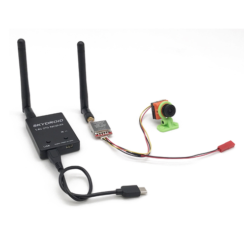 Prêt à l'emploi 5.8G FPV UVC récepteur vidéo liaison descendante OTG VR téléphone Android + 5.8G 200/600mw émetteur TS5828 + CMOS 1500TVL FPV caméra ► Photo 1/6