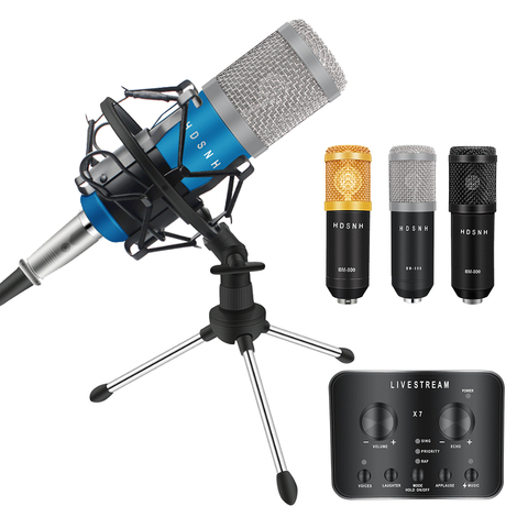 Microphone professionnel Bm800, pour téléphone portable, Iphone, Android, Smartphone, chat, enregistrement, carte son ► Photo 1/6