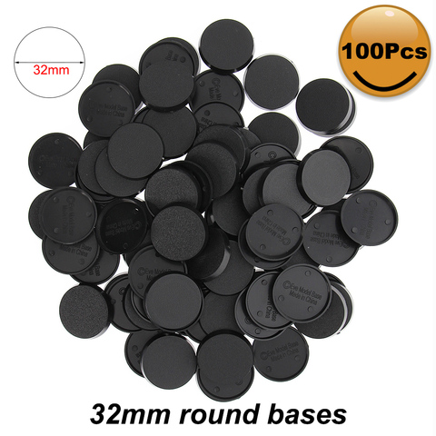 Base en plastique pour jeux de société, modèle de base ronde de 32mm, 40/60/100 pièces, MB432 ► Photo 1/6