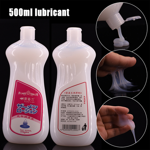 Crème lubrifiante pour le sexe, 500ML, Super capacité, visqueux, à base d'eau, huile de Massage, Anal, pour adulte, jouet de Masturbation, jeu de Couple ► Photo 1/6