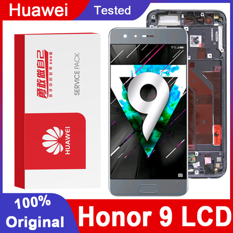 D'origine 5.15 ''Affichage Remplacement pour Huawei Honor 9 LCD Écran Tactile Digitizer Assemblée avec Cadre STF-L09 STF-AL10 STF-AL00 ► Photo 1/5