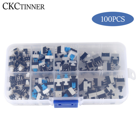 Kit Micro interrupteur Tactile autobloquant, 100x5.8, 7x7, 8x8, 5.8x8.5mm, bouton multimètre, 6 broches, 8.5 pièces/lot ► Photo 1/6