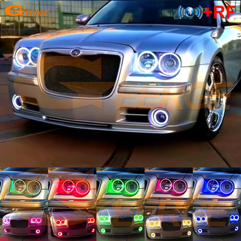 Pour Chrysler 300C 2004 2005 2007 2008 2009 2010 Excellent 6 pcs RVB Ange Yeux kit Multi-Couleur Ultrabright Ange Yeux Halo Anneaux ► Photo 1/6