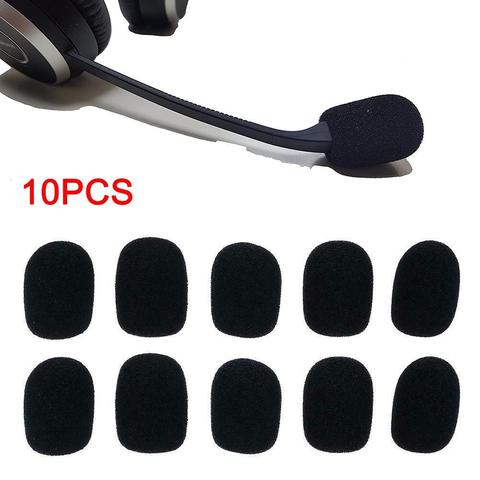 Mousse de remplacement pour casque, 10 pièces, housse de Microphone pour casque de téléphone, pare-brise en mousse pour casque ► Photo 1/6