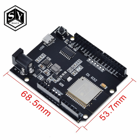 Idéal pour Wemos D1 ESP32 ESP-32 WiFi Bluetooth 4 mo Flash UNO D1 R32 carte Module CH340 CH340G carte de développement pour Arduino ► Photo 1/6