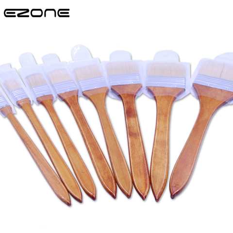 EZONE soies peinture brosse manche en bois aquarelle peinture brosse apprentissage bricolage huile acrylique peinture stylo 8 taille différente ► Photo 1/6