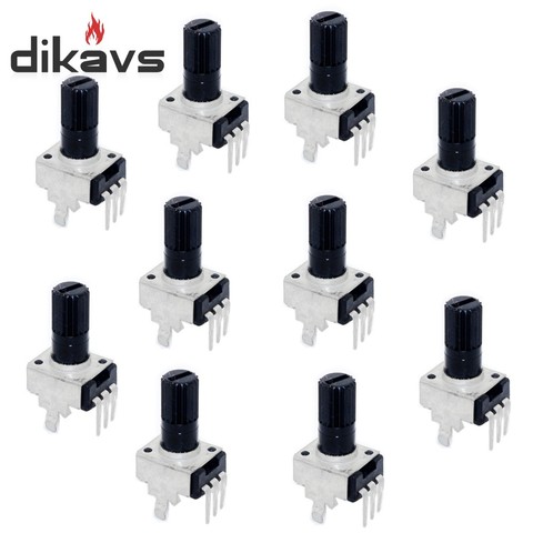 10 pièces Rv09 Vertical 12.5mm arbre 1k 2k 5k 10k 20k 50k 100k résistance réglable 3pin joint potentiomètre B10k ► Photo 1/4