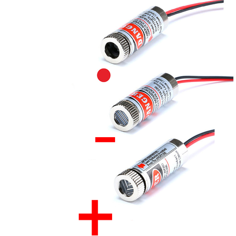 650nm 5mW Point rouge/ligne/croix Laser Diode Module tête lentille en verre focalisable classe industrielle ► Photo 1/6