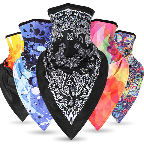 Nouvelle Tendance Moto Coupe-Vent Bandana Écharpe Magique Multifonctionnel Moitié Du Visage Masque Cagoules Snowboard Cou Triangle Écharpe Chapeaux ► Photo 1/6