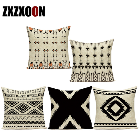 Coussins décoratifs étui coloré Mandala Boho géométrique rayure coton lin oreiller housse De coussin Capa De Almofadas ► Photo 1/6