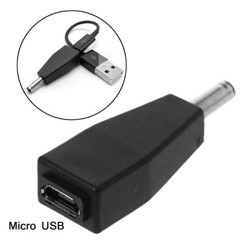 Micro USB femelle à cc 3.5x1.35mm mâle prise Jack convertisseur adaptateur chargeur pour USB HUB lumière LED ventilateur ► Photo 1/6