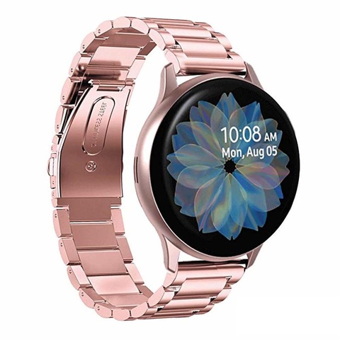 Bracelet en acier inoxydable pour montre Galaxy Active2 40mm bandes actives 2 44mm bande 20mm pour Samsung Galaxy montre Active 2 bracelet de montre ► Photo 1/6