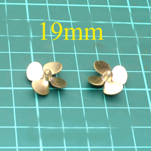 Hélice en laiton à usage marin, 1 pièce, ouverture de palette à quatre lames 19mm 2mm, micro-accessoires CW CCW pour la Simulation de bateau RC, pièces bricolage-même ► Photo 1/1